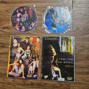 Lot of 2 Vietnamese Karaoke DVDs Trai Tim Mua Dong, Se Hon Bao Gio Het Asia Ent